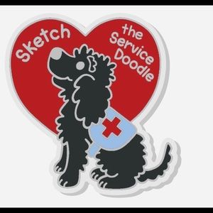 Sketch Service Dog Acrylic Pin
